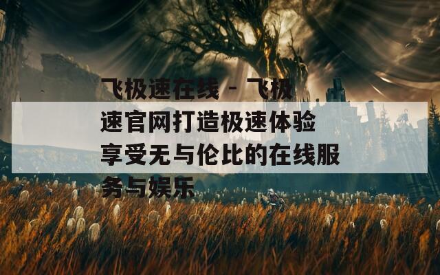 飞极速在线 - 飞极速官网打造极速体验 享受无与伦比的在线服务与娱乐