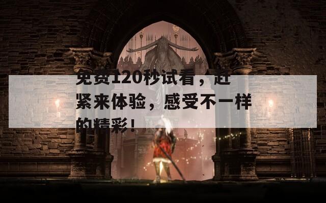 免费120秒试看，赶紧来体验，感受不一样的精彩！
