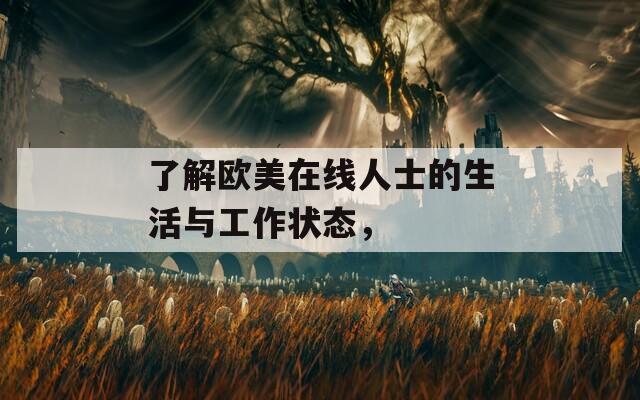 了解欧美在线人士的生活与工作状态，