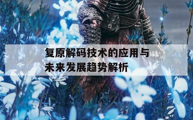 复原解码技术的应用与未来发展趋势解析