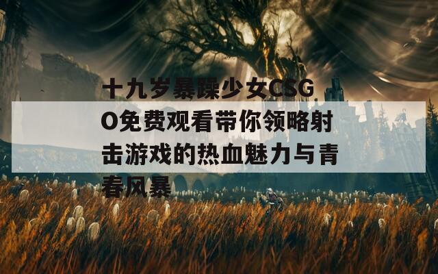 十九岁暴躁少女CSGO免费观看带你领略射击游戏的热血魅力与青春风暴