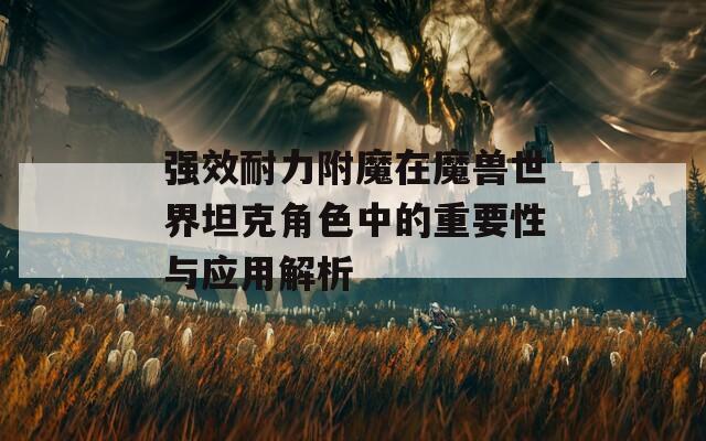 强效耐力附魔在魔兽世界坦克角色中的重要性与应用解析