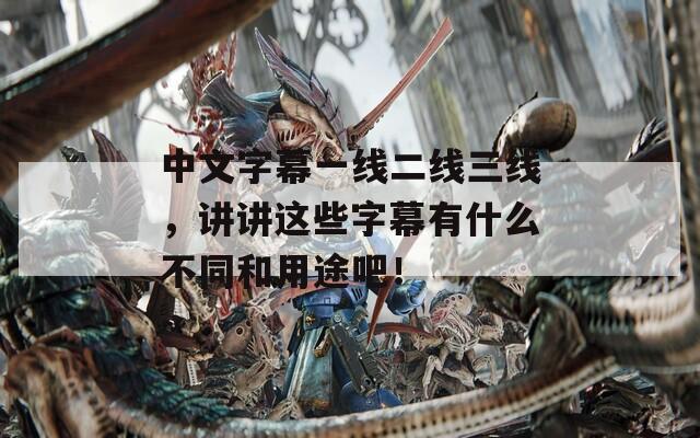 中文字幕一线二线三线，讲讲这些字幕有什么不同和用途吧！