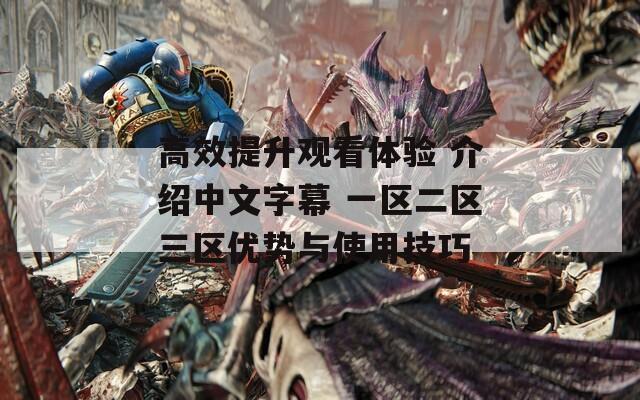 高效提升观看体验 介绍中文字幕 一区二区三区优势与使用技巧