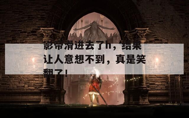 影帝滑进去了h，结果让人意想不到，真是笑翻了！