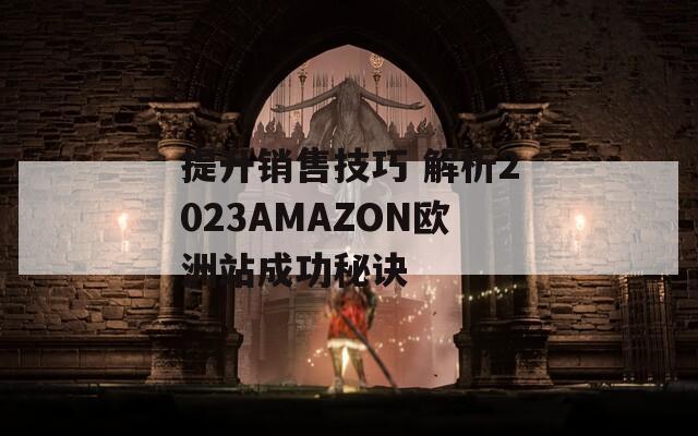 提升销售技巧 解析2023AMAZON欧洲站成功秘诀