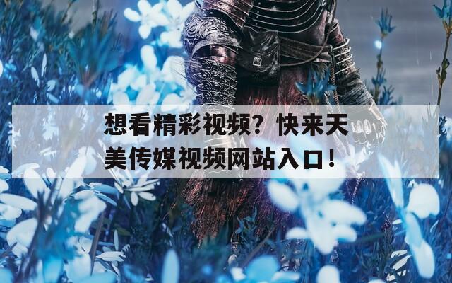 想看精彩视频？快来天美传媒视频网站入口！