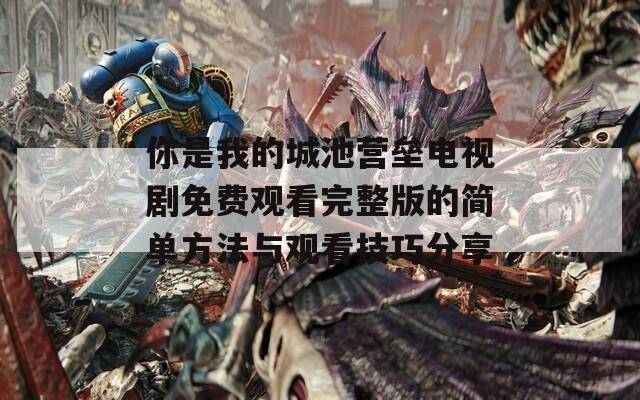 你是我的城池营垒电视剧免费观看完整版的简单方法与观看技巧分享