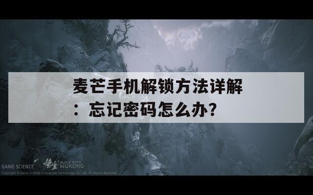 麦芒手机解锁方法详解：忘记密码怎么办？