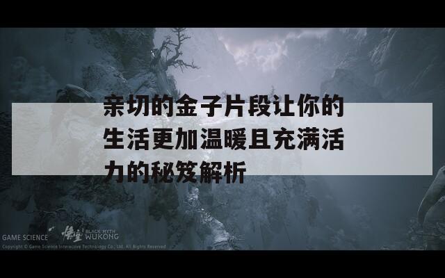 亲切的金子片段让你的生活更加温暖且充满活力的秘笈解析