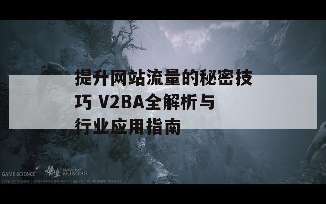 提升网站流量的秘密技巧 V2BA全解析与行业应用指南