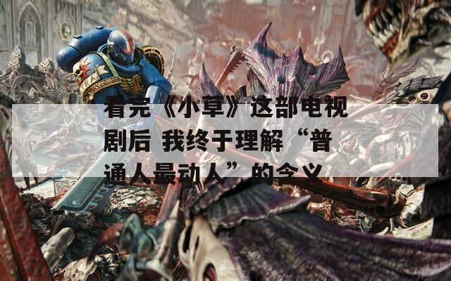 看完《小草》这部电视剧后 我终于理解“普通人最动人”的含义