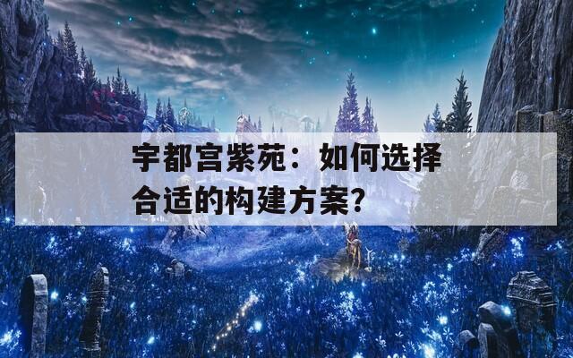 宇都宫紫苑：如何选择合适的构建方案？