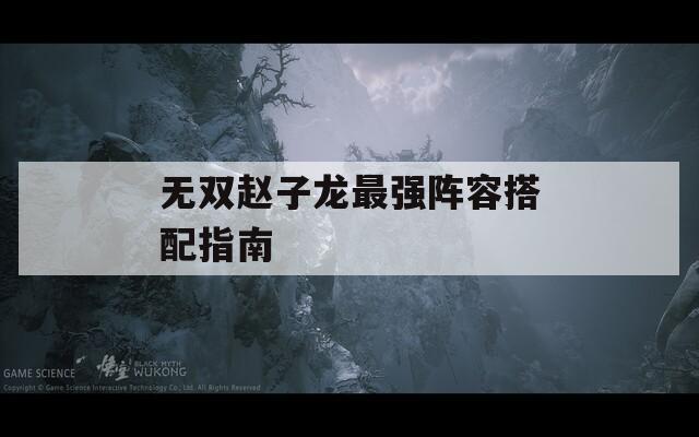 无双赵子龙最强阵容搭配指南