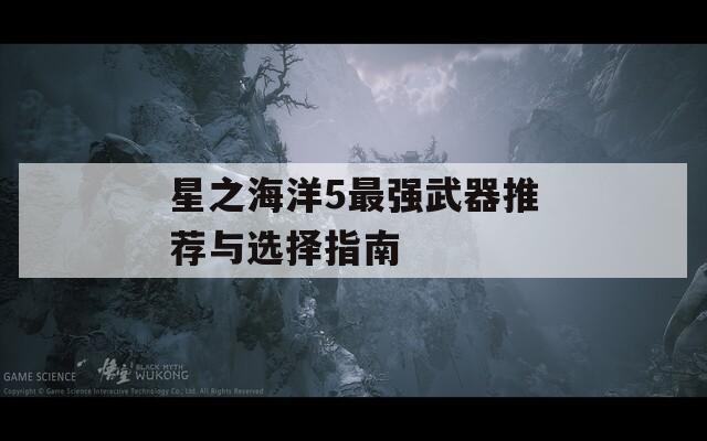星之海洋5最强武器推荐与选择指南