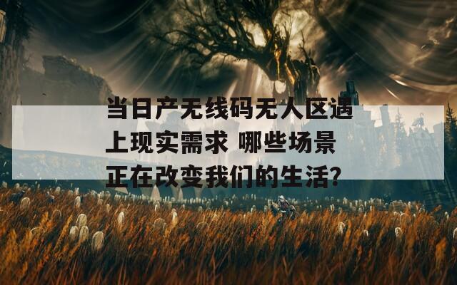 当日产无线码无人区遇上现实需求 哪些场景正在改变我们的生活？
