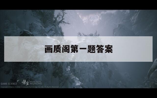 画质阁第一题答案