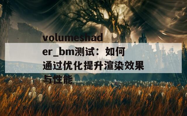 volumeshader_bm测试：如何通过优化提升渲染效果与性能