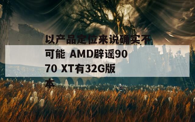 以产品定位来说确实不可能 AMD辟谣9070 XT有32G版本