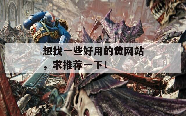 想找一些好用的黄网站，求推荐一下！