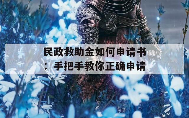 民政救助金如何申请书：手把手教你正确申请