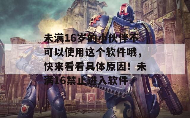 未满16岁的小伙伴不可以使用这个软件哦，快来看看具体原因！未满16禁止进入软件