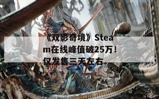 《双影奇境》Steam在线峰值破25万！仅发售三天左右