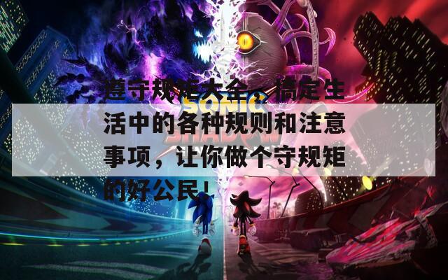 遵守规矩大全，搞定生活中的各种规则和注意事项，让你做个守规矩的好公民！
