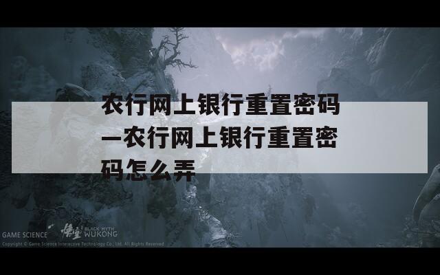 农行网上银行重置密码—农行网上银行重置密码怎么弄