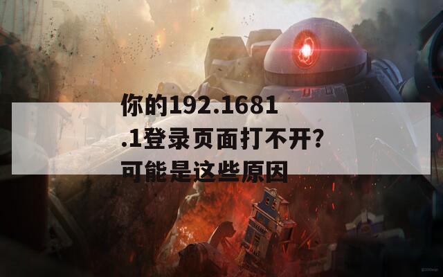 你的192.1681.1登录页面打不开？可能是这些原因