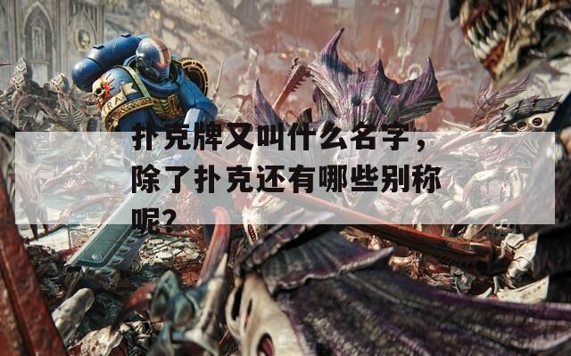 扑克牌又叫什么名字，除了扑克还有哪些别称呢？