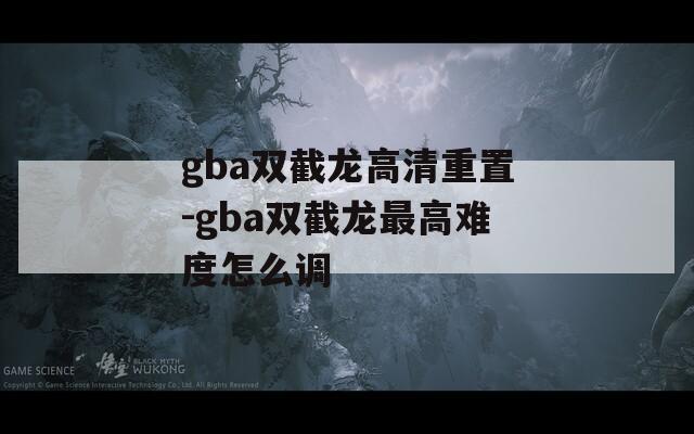gba双截龙高清重置-gba双截龙最高难度怎么调