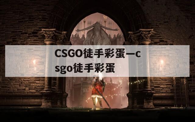 CSGO徒手彩蛋—csgo徒手彩蛋