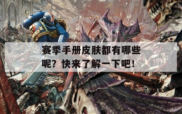 赛季手册皮肤都有哪些呢？快来了解一下吧！