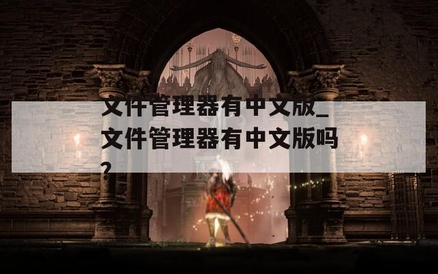 文件管理器有中文版_文件管理器有中文版吗？
