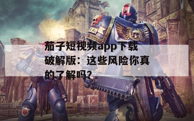 茄子短视频app下载破解版：这些风险你真的了解吗？