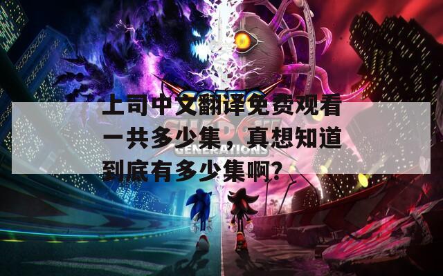 上司中文翻译免费观看一共多少集，真想知道到底有多少集啊？