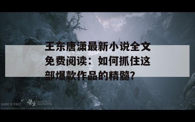 王东唐潇最新小说全文免费阅读：如何抓住这部爆款作品的精髓？