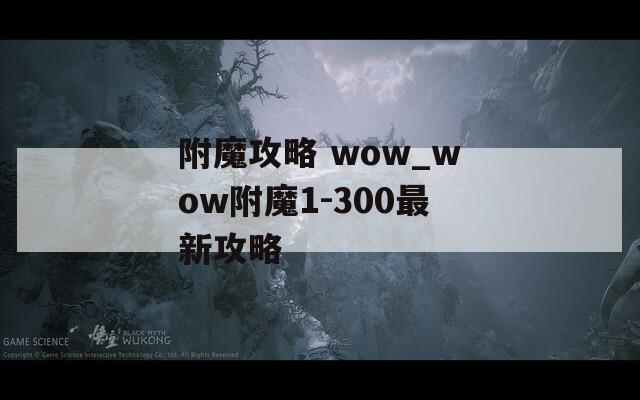 附魔攻略 wow_wow附魔1-300最新攻略
