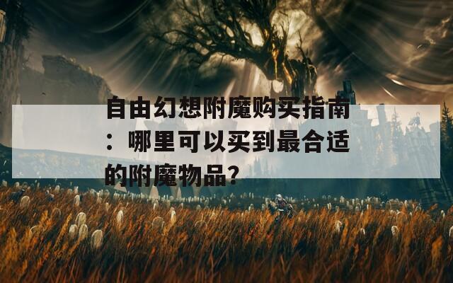 自由幻想附魔购买指南：哪里可以买到最合适的附魔物品？
