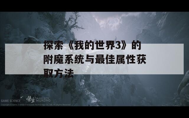 探索《我的世界3》的附魔系统与最佳属性获取方法