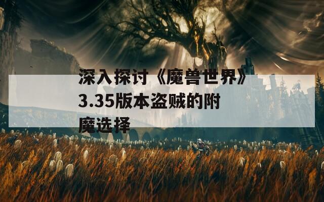 深入探讨《魔兽世界》3.35版本盗贼的附魔选择