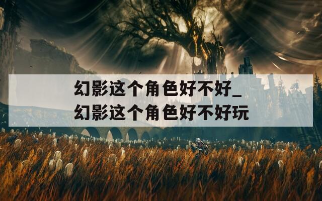 幻影这个角色好不好_幻影这个角色好不好玩