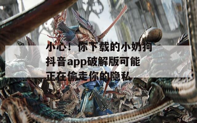 小心！你下载的小奶狗抖音app破解版可能正在偷走你的隐私