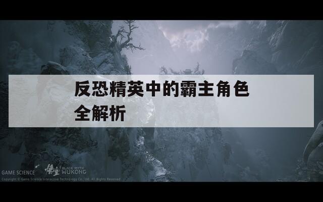 反恐精英中的霸主角色全解析