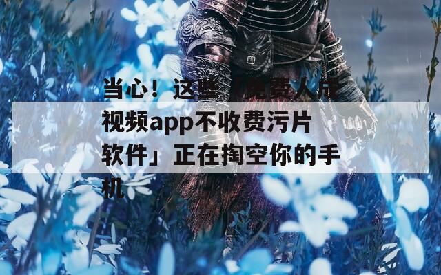 当心！这些「免费人成视频app不收费污片软件」正在掏空你的手机