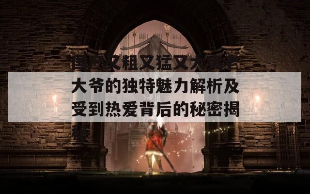 国产又粗又猛又大爽老大爷的独特魅力解析及受到热爱背后的秘密揭秘