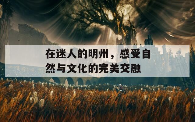 在迷人的明州，感受自然与文化的完美交融